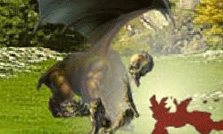 Гаргулья против скелета в игре One World